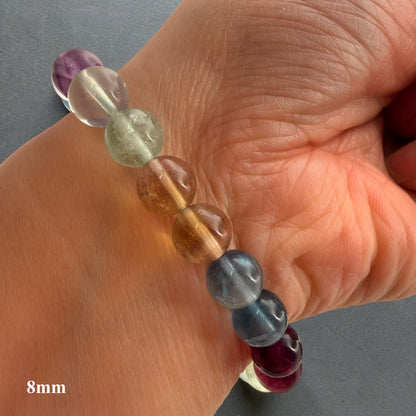 Candy Fluorite Crystal Beaded Bracelet, Premium