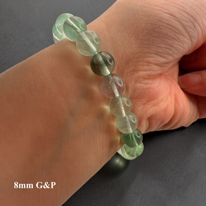 Candy Fluorite Crystal Beaded Bracelet, Premium