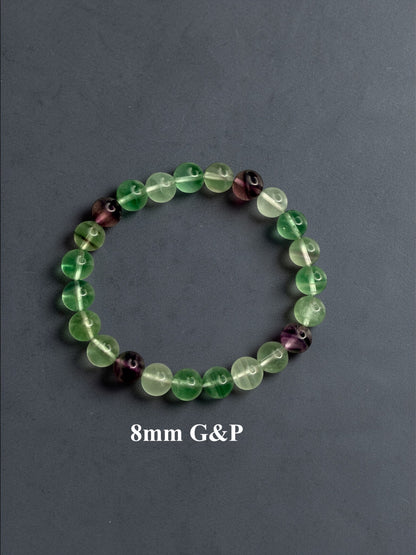 Candy Fluorite Crystal Beaded Bracelet, Premium