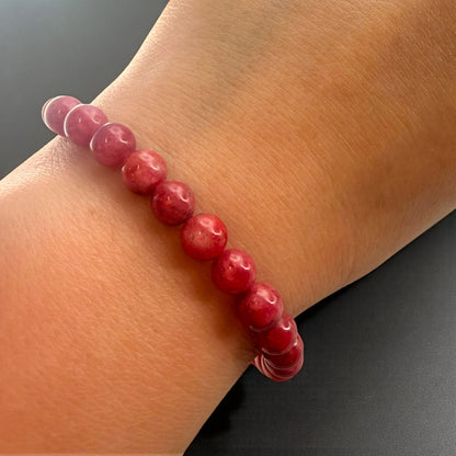 Russian Rhodonite Crystal Beaded Bracelets