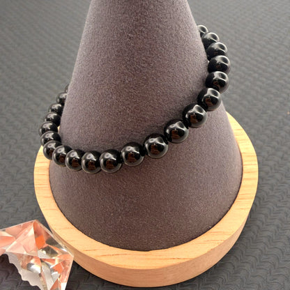 AAA Grade Black Tourmaline Crystal Beaded Bracelets