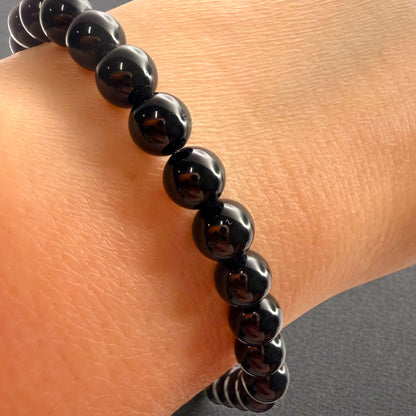 AAA Grade Black Tourmaline Crystal Beaded Bracelets