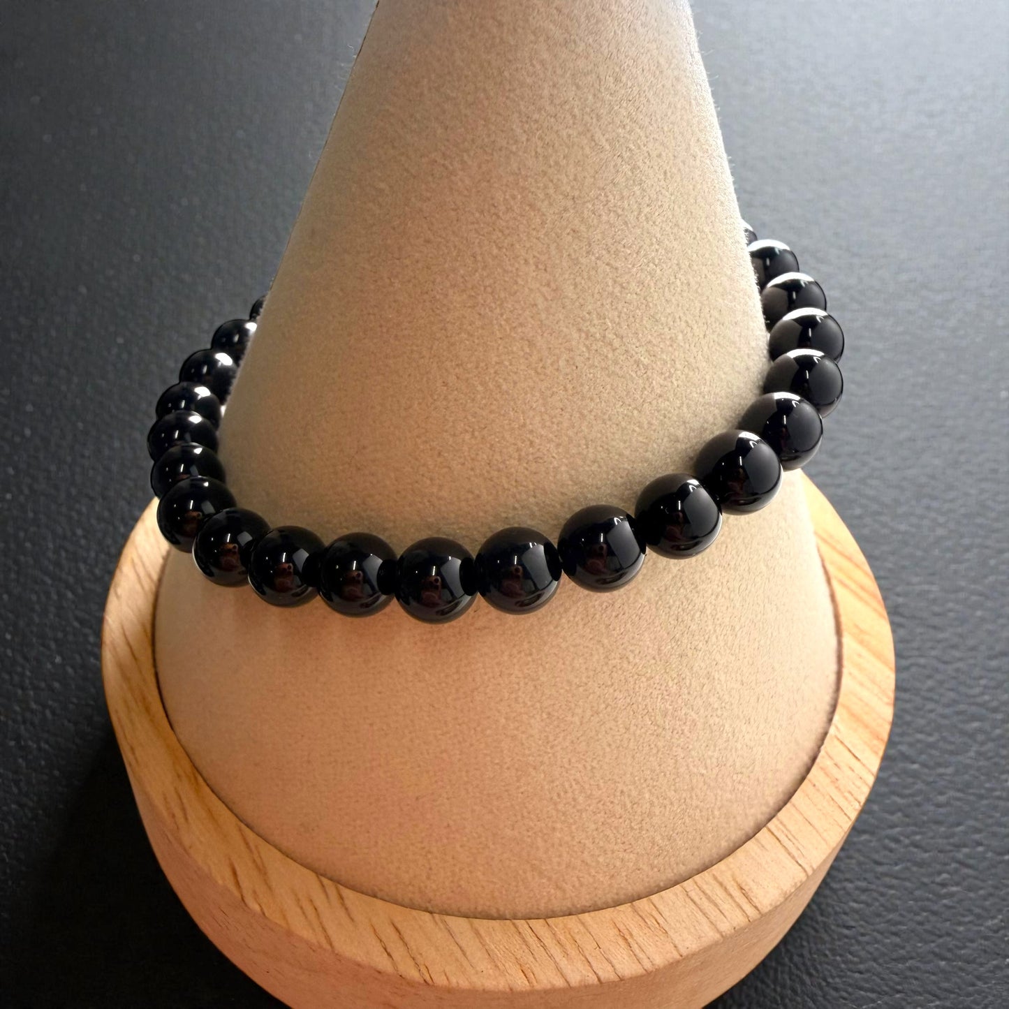 AAA Grade Black Tourmaline Crystal Beaded Bracelets