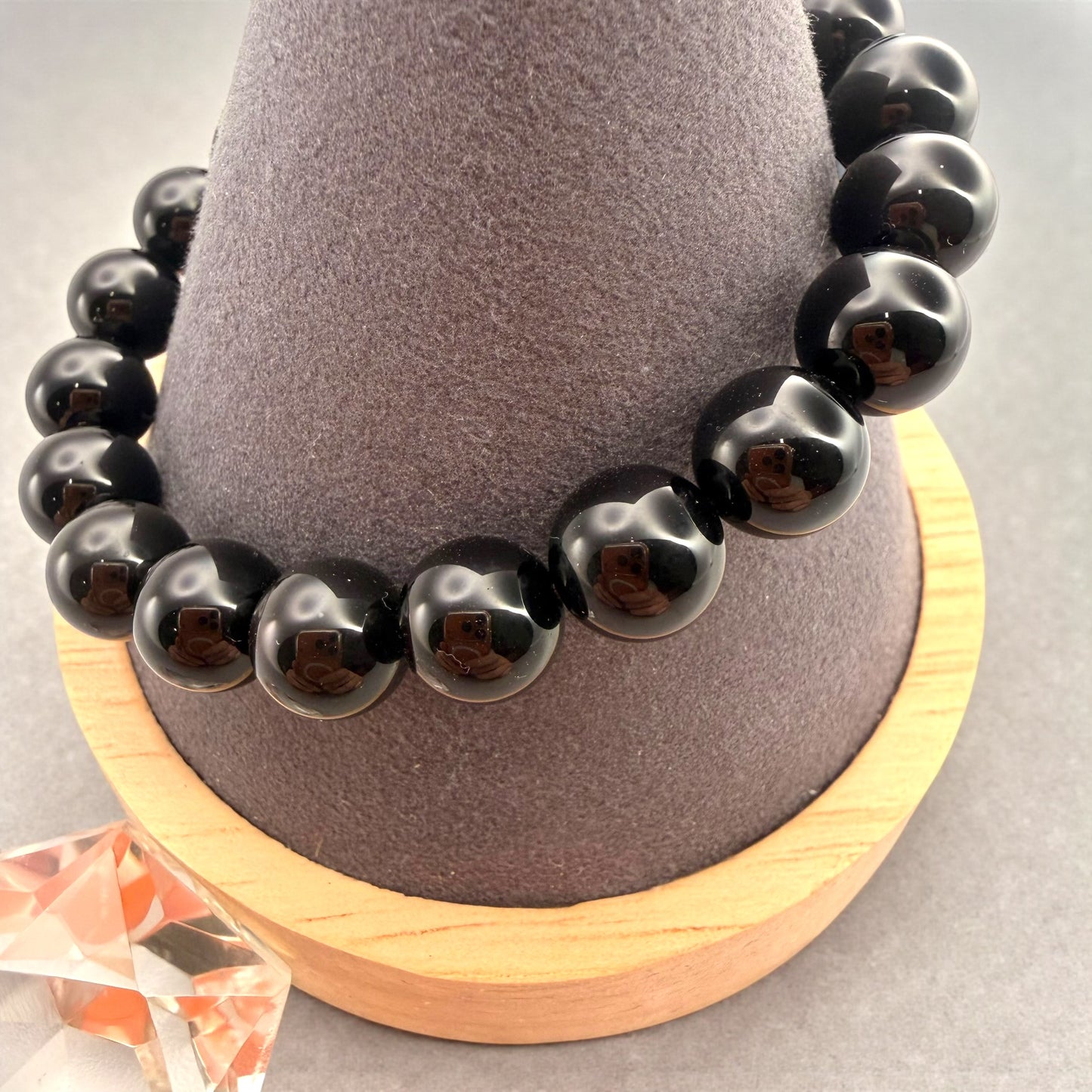 Black Obsidian Crystal Beaded Bracelets