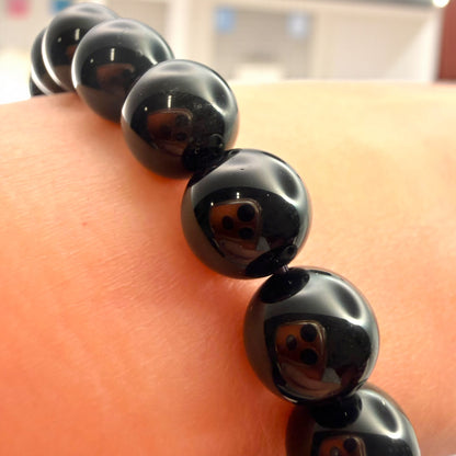 Black Obsidian Crystal Beaded Bracelets