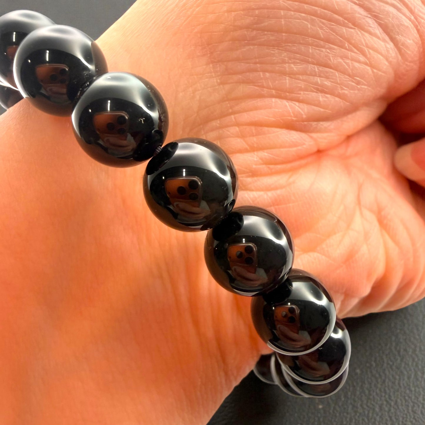 Black Obsidian Crystal Beaded Bracelets
