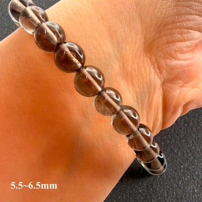 Smoky Quartz Crystal Beaded Bracelet