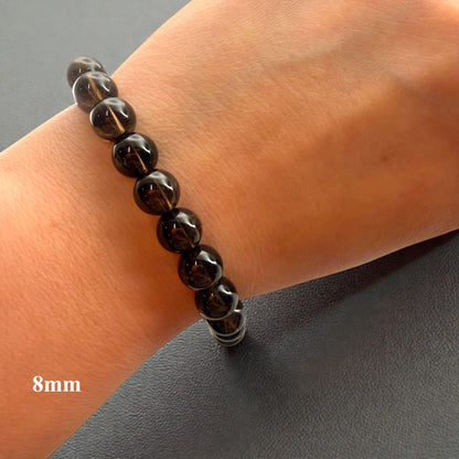 Smoky Quartz Crystal Beaded Bracelet