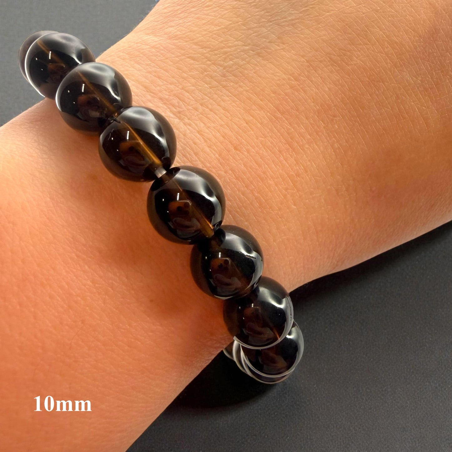 Smoky Quartz Crystal Beaded Bracelet