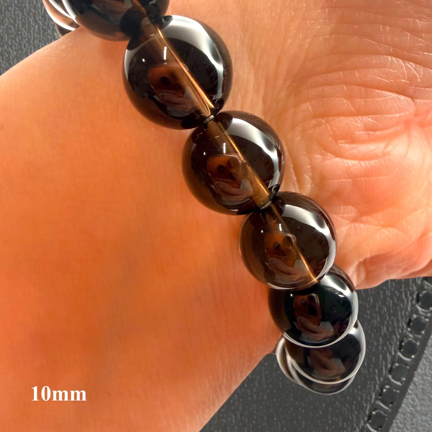 Smoky Quartz Crystal Beaded Bracelet