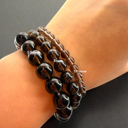 Smoky Quartz Crystal Beaded Bracelet