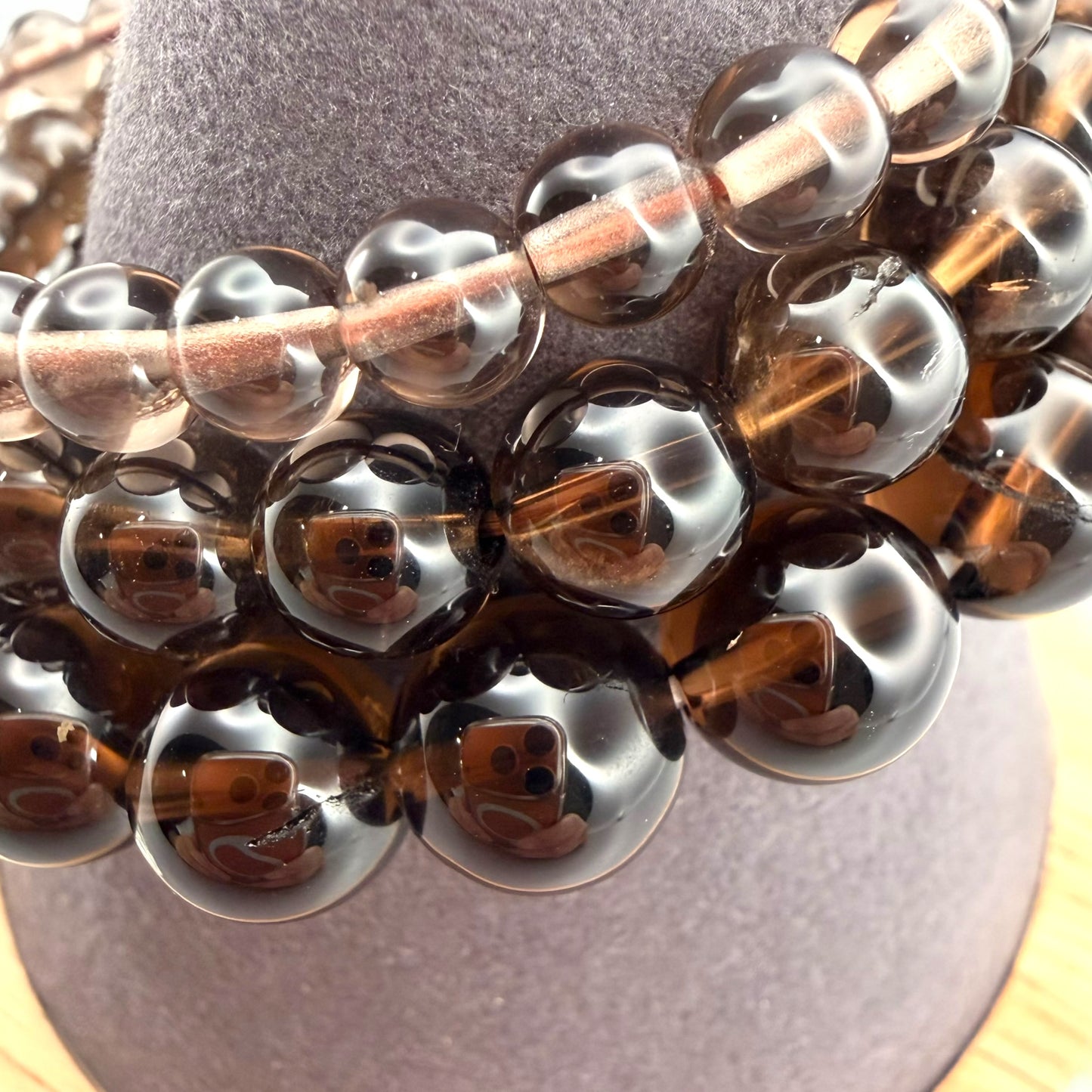 Smoky Quartz Crystal Beaded Bracelet