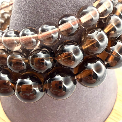 Smoky Quartz Crystal Beaded Bracelet