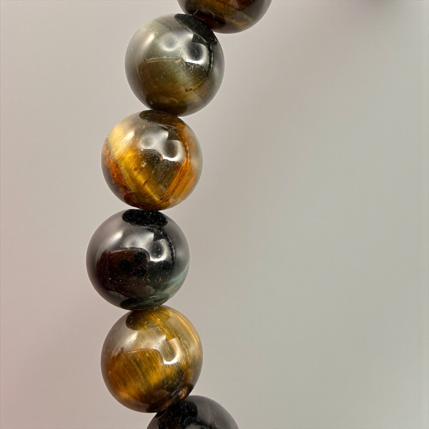 Blue Tiger's Eye Crystal Beaded Bracelet