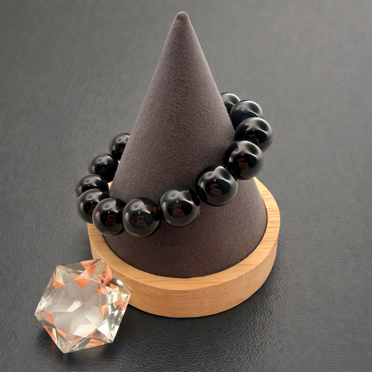 Blue Tiger's Eye Crystal Beaded Bracelet