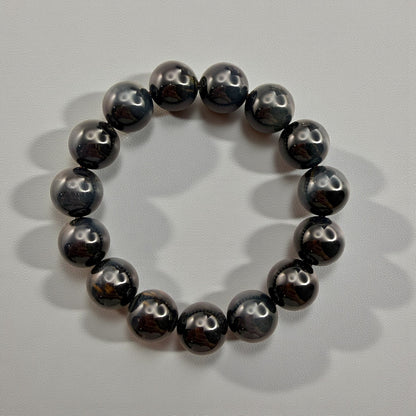 Blue Tiger's Eye Crystal Beaded Bracelet