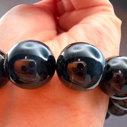 Blue Tiger's Eye Crystal Beaded Bracelet