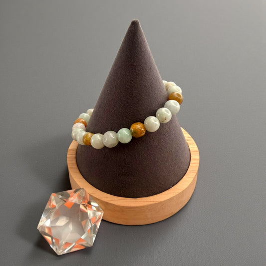 Muti-Color Burmese Jade Beaded Bracelet