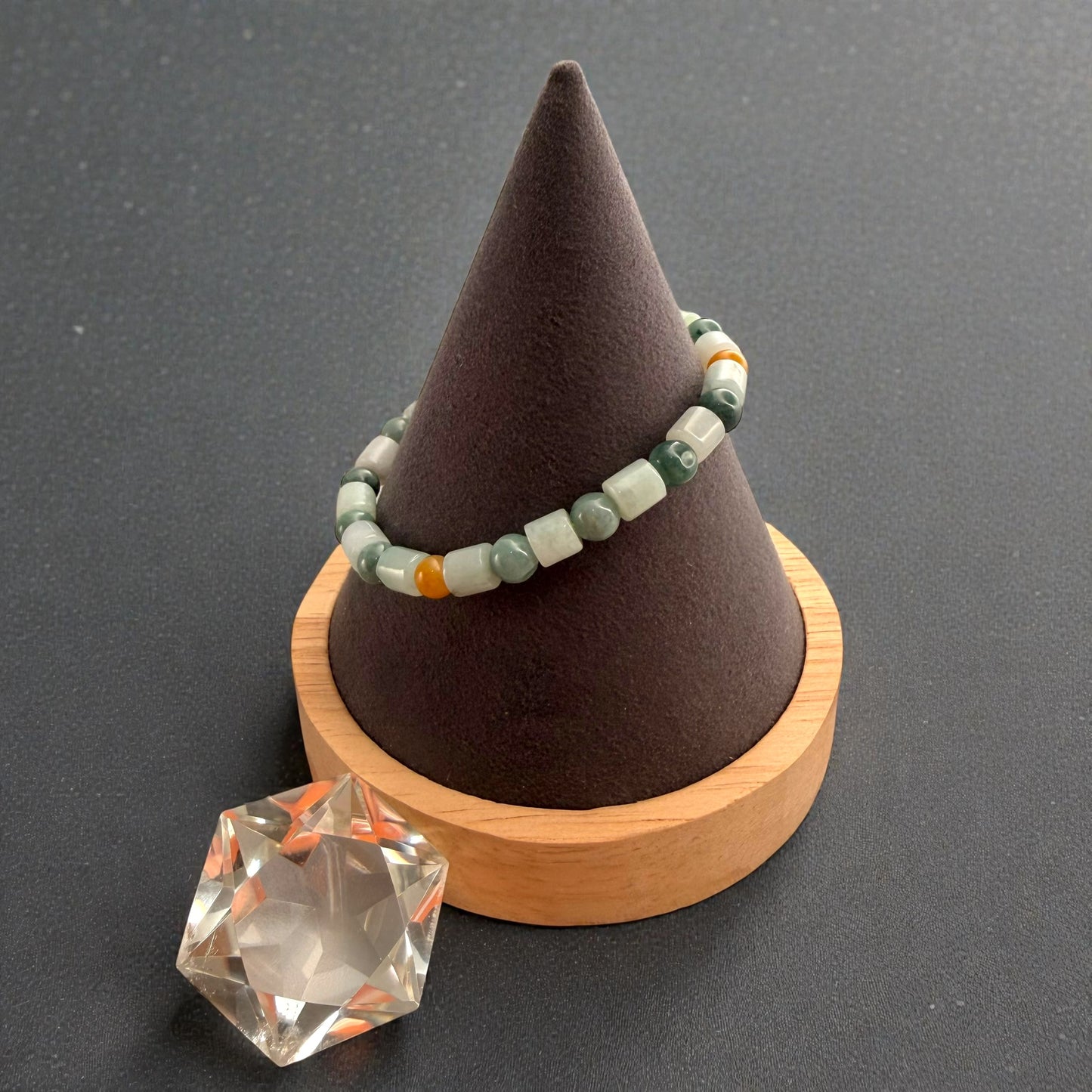 Muti-Color Burmese Jade Beaded Bracelet