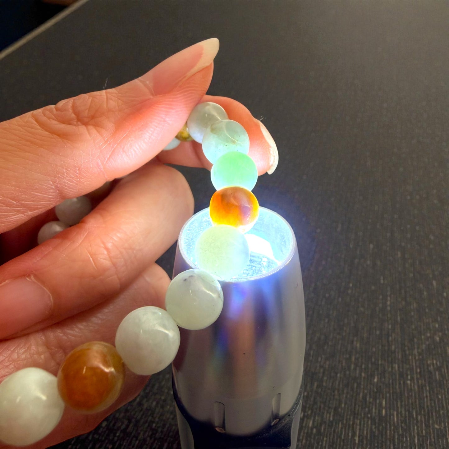 Muti-Color Burmese Jade Beaded Bracelet