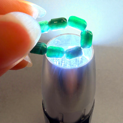 Rice Green Burmese Jade Beaded Bracelet