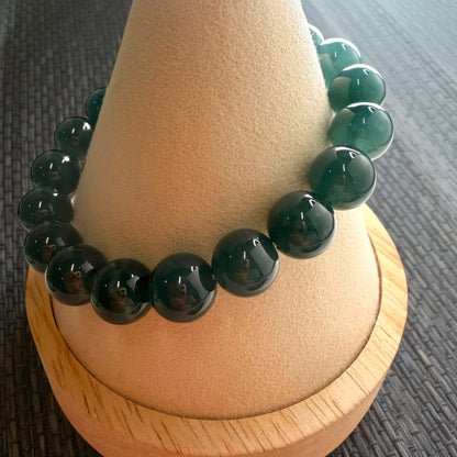 Premium Guatemalan Green Jade Beaded Bracelet