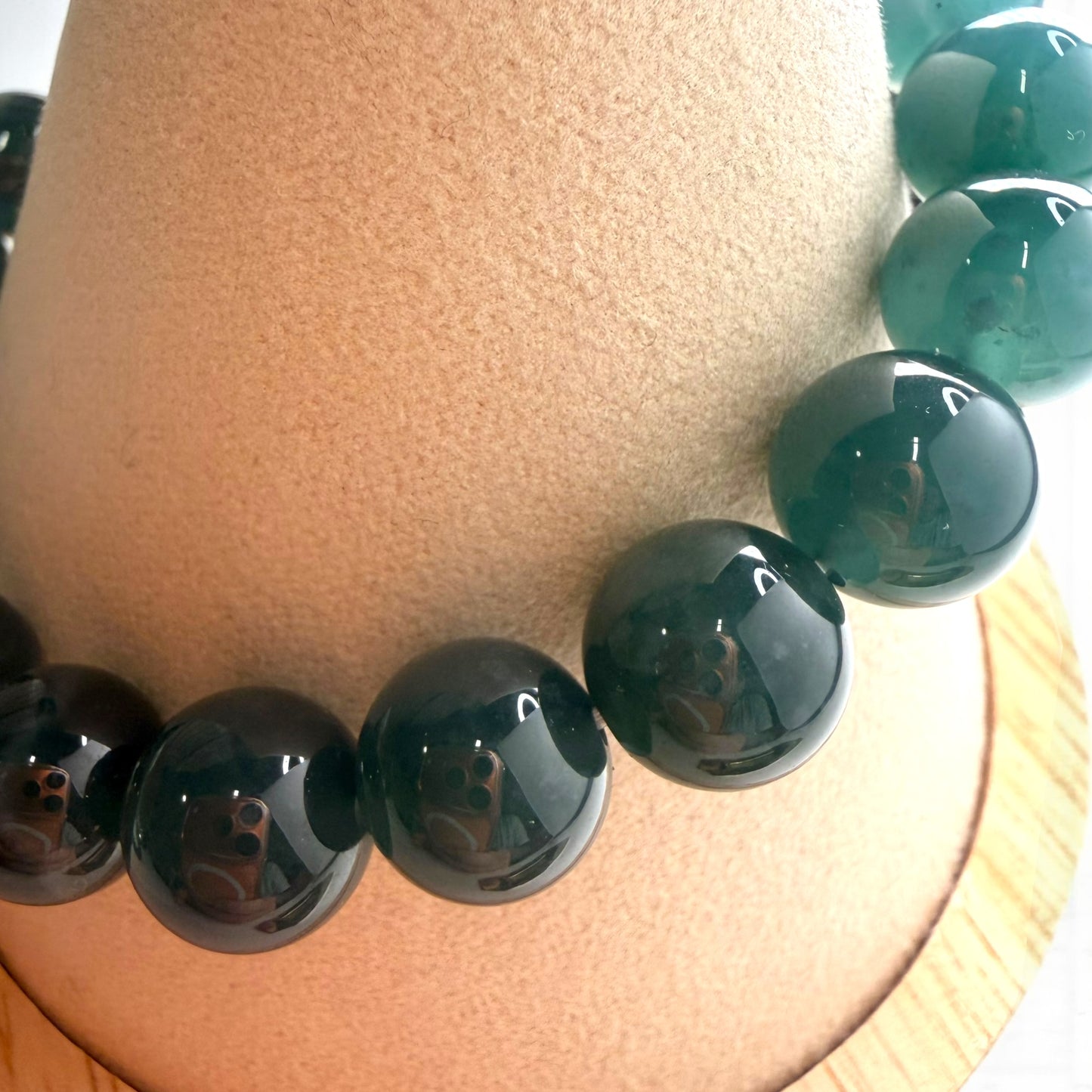 Premium Guatemalan Green Jade Beaded Bracelet