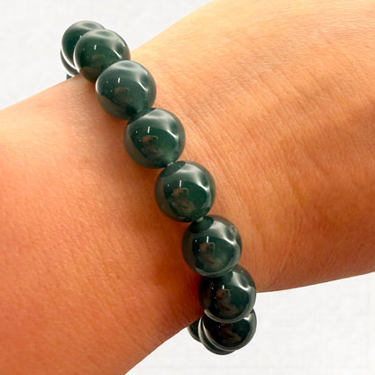 Premium Guatemalan Green Jade Beaded Bracelet