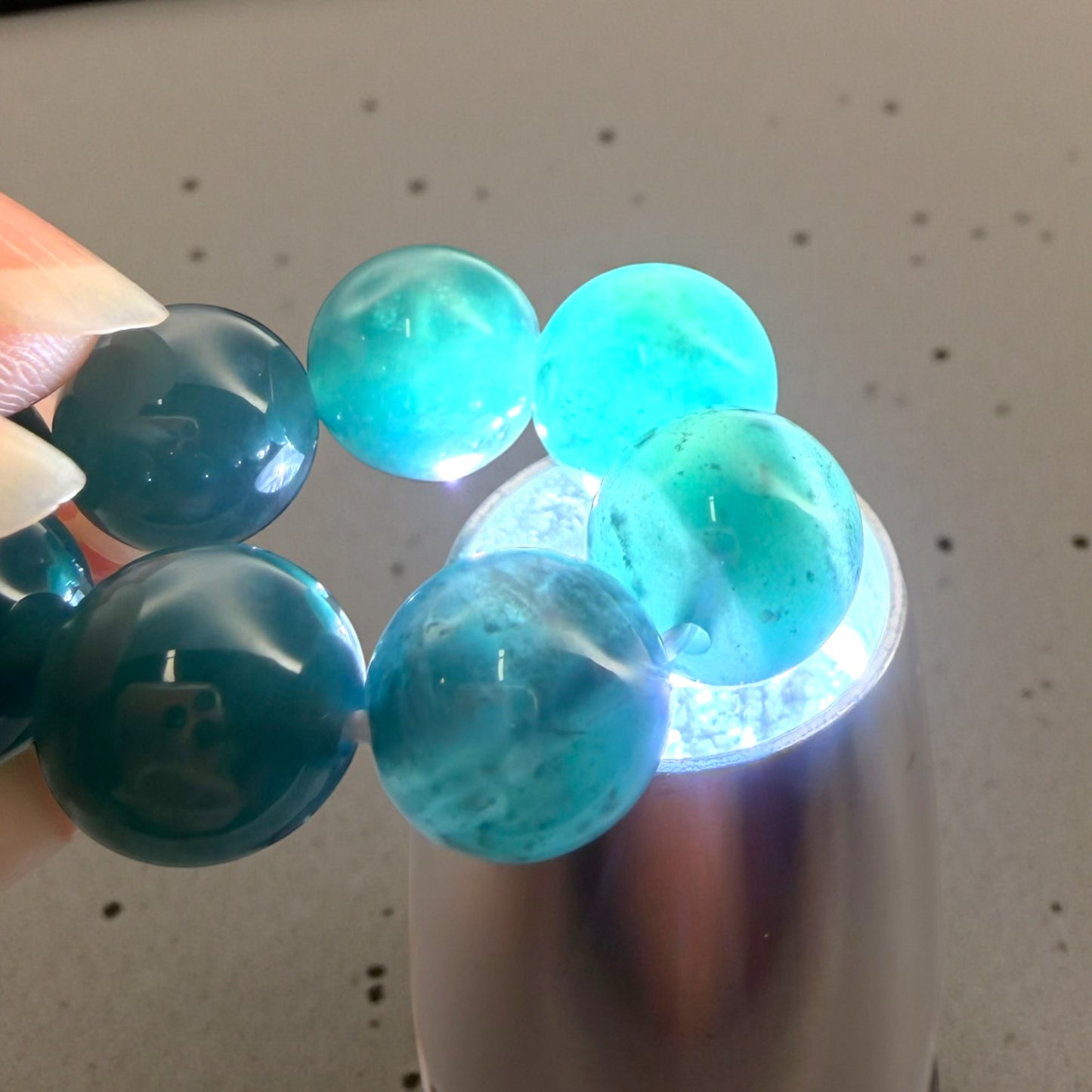 Premium Guatemalan Green Jade Beaded Bracelet