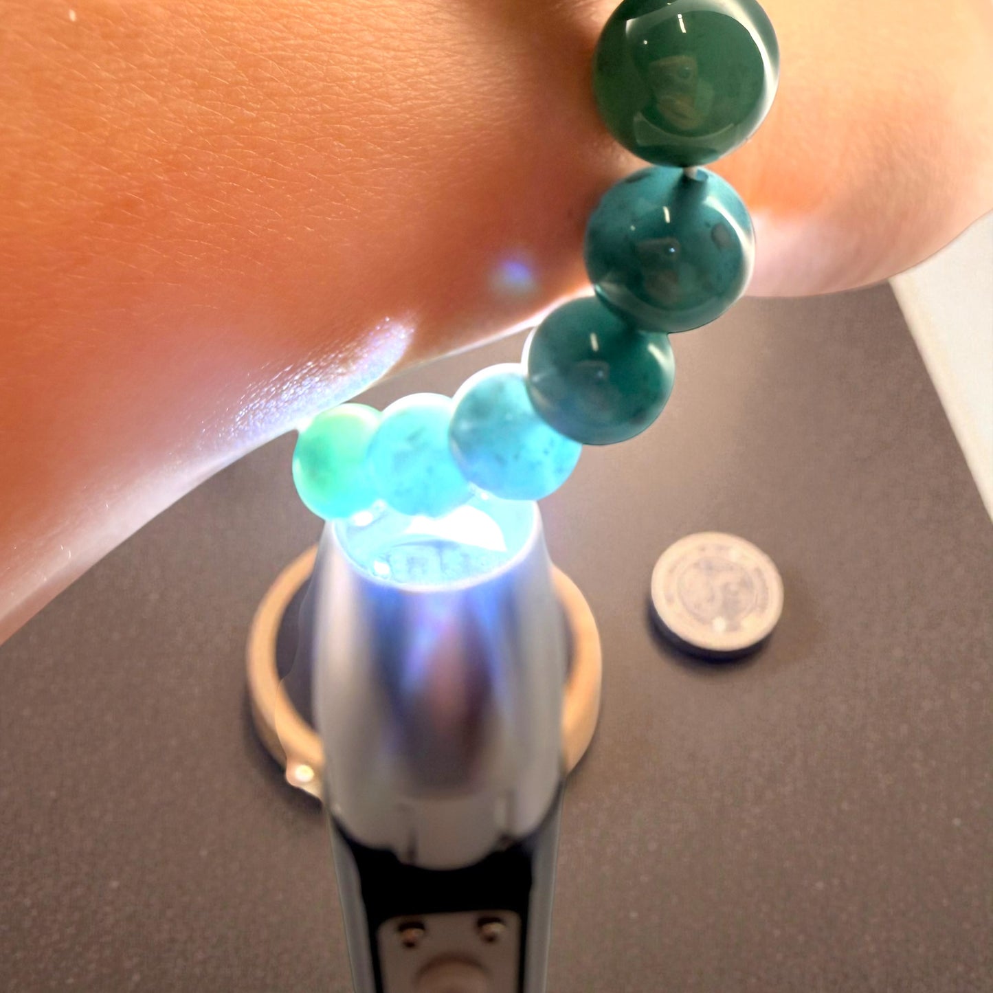 Premium Guatemalan Green Jade Beaded Bracelet