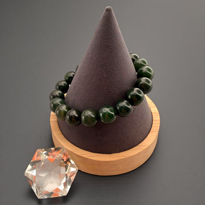 Canadian Green Jade Beaded Bracelet