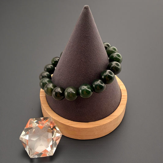 Canadian Green Jade Beaded Bracelet