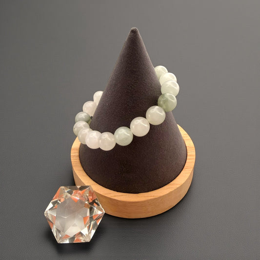 Canadian Nephrite White Jade Beaded Bracelet