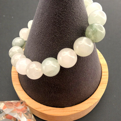 Canadian Nephrite White Jade Beaded Bracelet