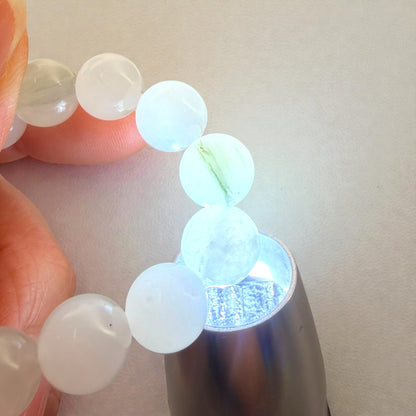 Canadian Nephrite White Jade Beaded Bracelet