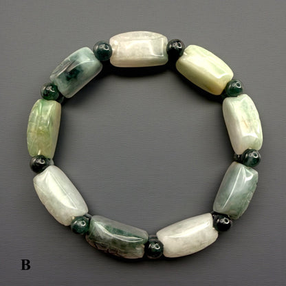 Turtle Shell Carving Burmese Jade Beaded Bracelet