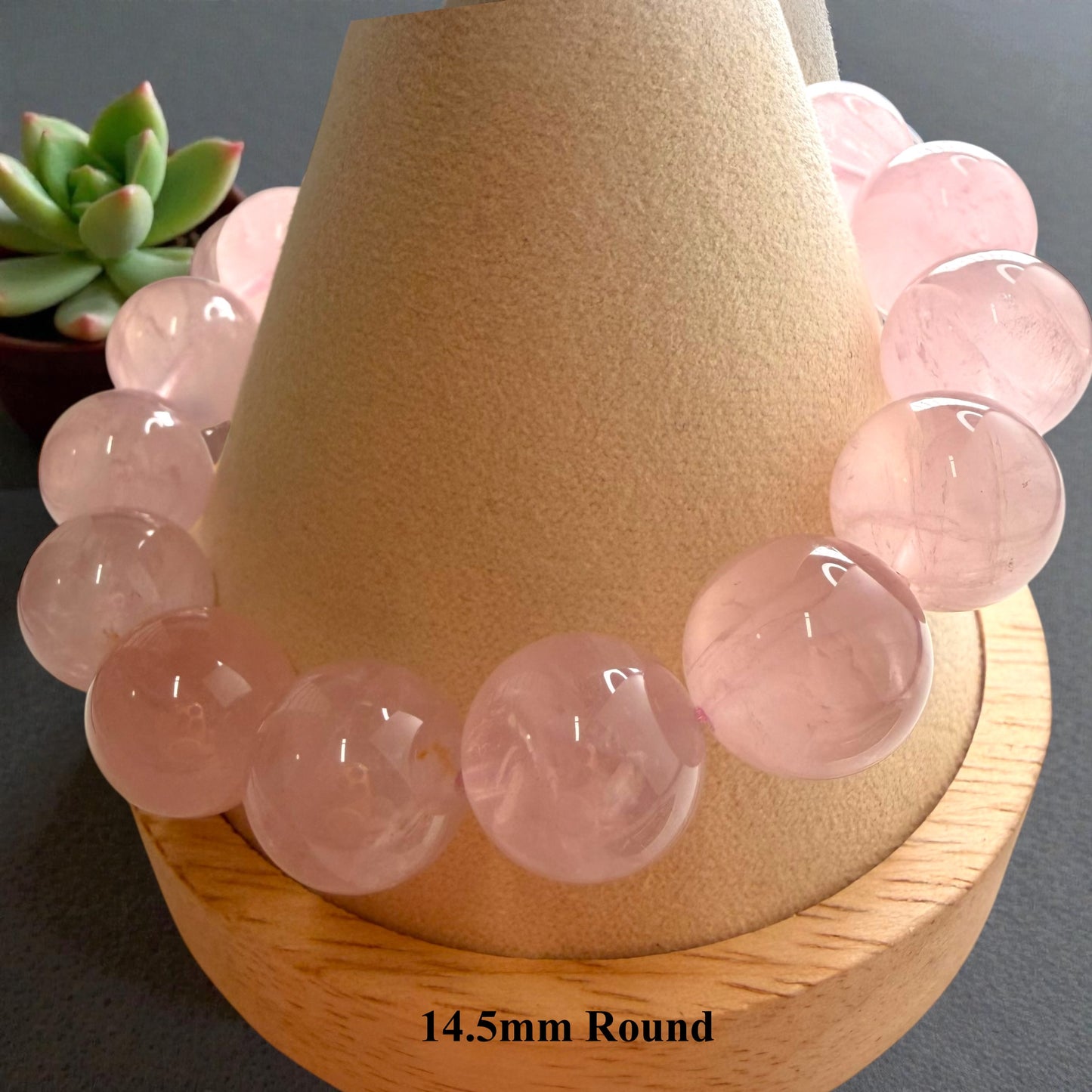 玫瑰石英串珠手鍊