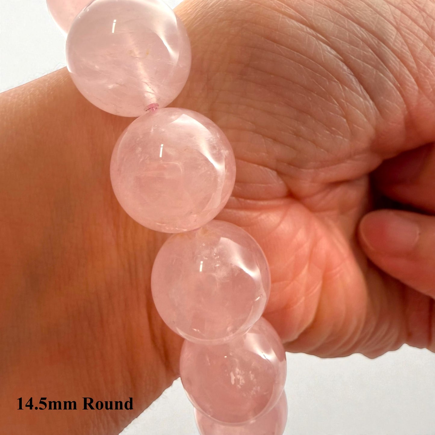 玫瑰石英串珠手鍊