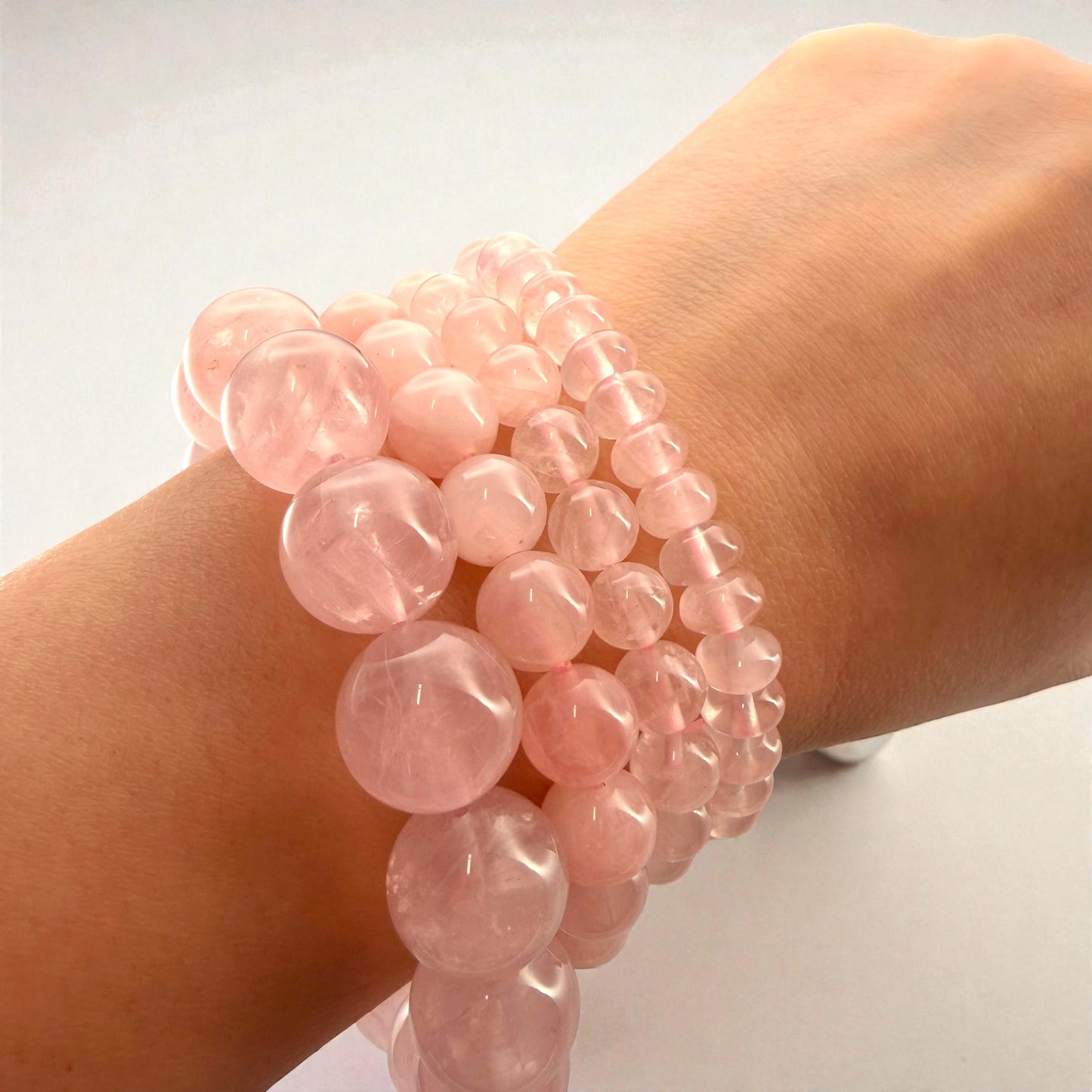 玫瑰石英串珠手鍊