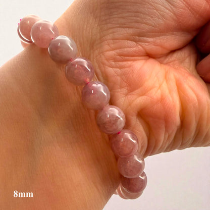 Lavender Rose Quartz Beaded Bracelets