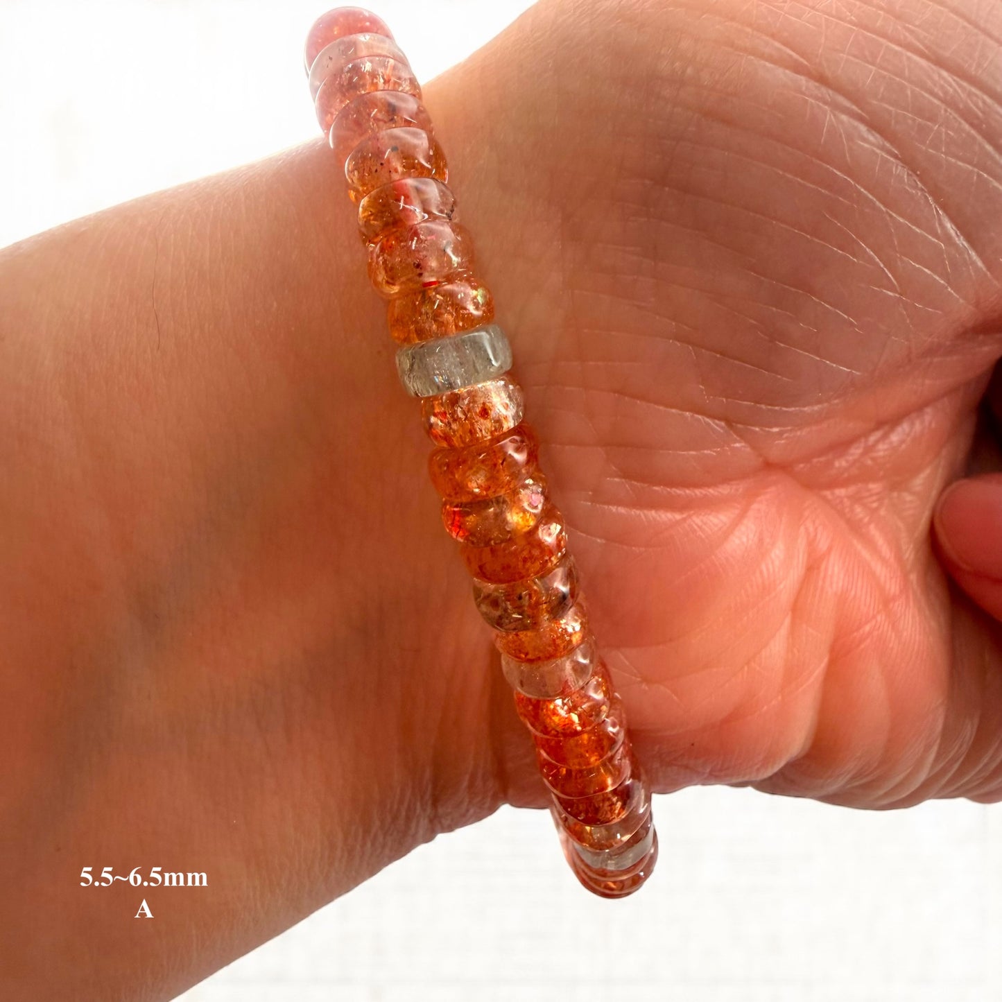 Premium Roundel Sunstone Beaded Bracelets