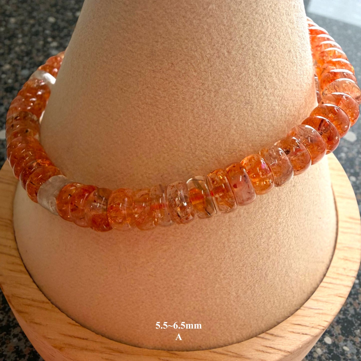 Premium Roundel Sunstone Beaded Bracelets