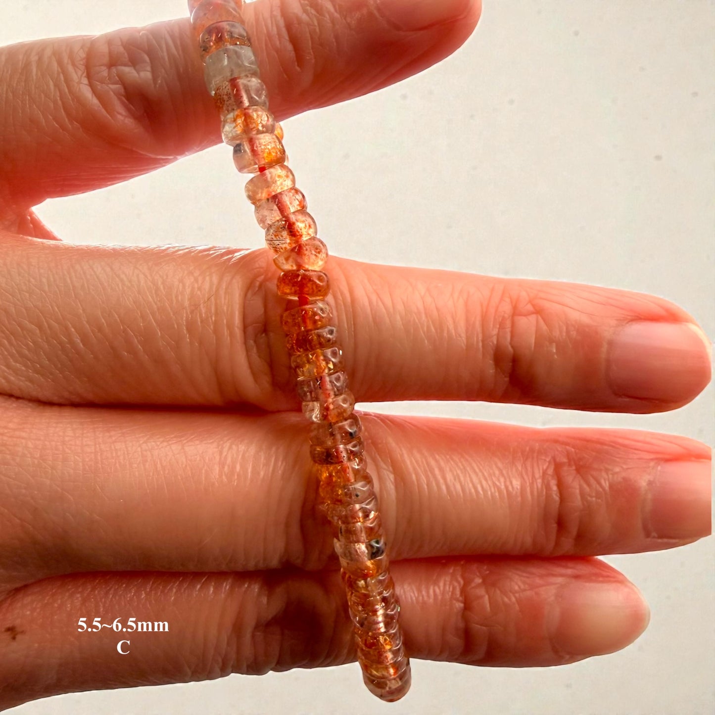 Premium Roundel Sunstone Beaded Bracelets