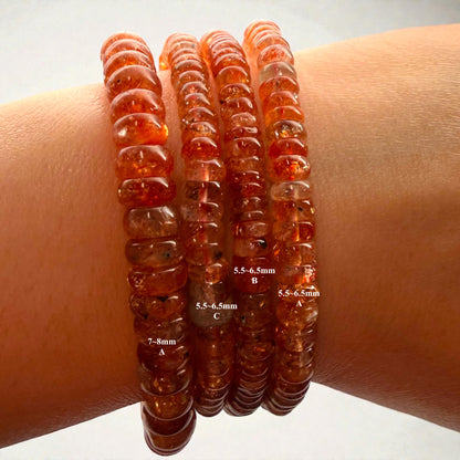 Premium Roundel Sunstone Beaded Bracelets