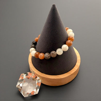 Multi-Color Moonstone Crystal Beaded Bracelets