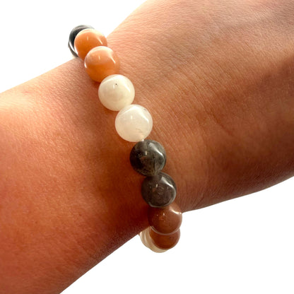 Multi-Color Moonstone Crystal Beaded Bracelets