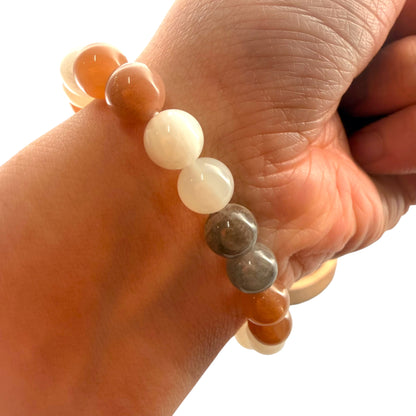 Multi-Color Moonstone Crystal Beaded Bracelets