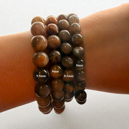 Black Moonstone/ Sunstone Crystal Beaded Bracelets