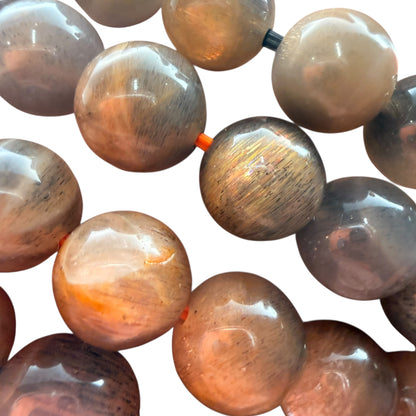 Black Moonstone/ Sunstone Crystal Beaded Bracelets