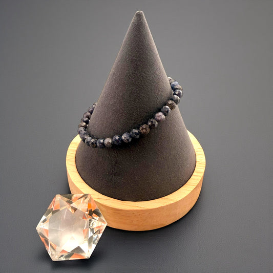 Faceted Sapphire Crystal Beaded Bracelet